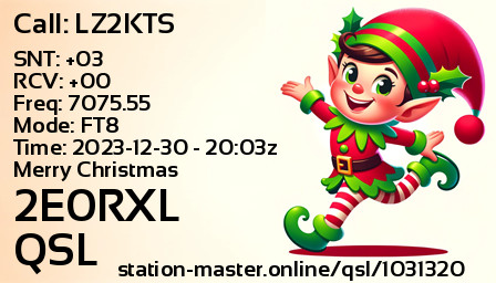 QSL Card for 2E0RXL QSO with LZ2KTS