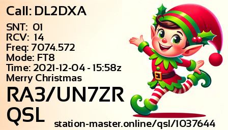QSL Card for RA3/UN7ZR QSO with DL2DXA