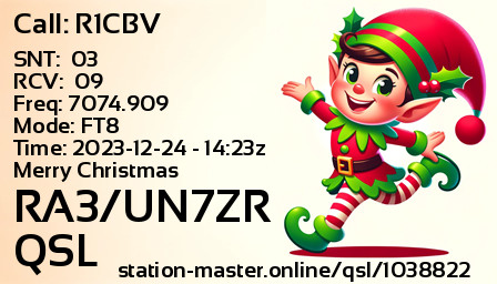 QSL Card for RA3/UN7ZR QSO with R1CBV