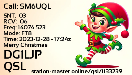 QSL Card for DG1LJP QSO with SM6UQL