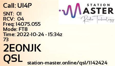 QSL Card for 2E0NJK QSO with UI4P