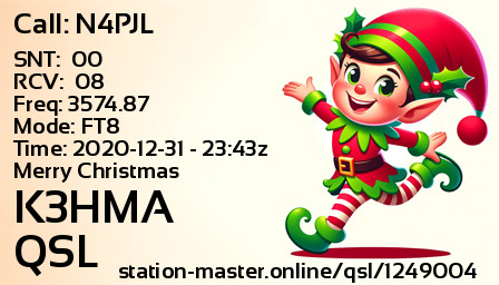 QSL Card for K3HMA QSO with N4PJL