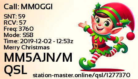 QSL Card for MM5AJN/M QSO with MM0GGI