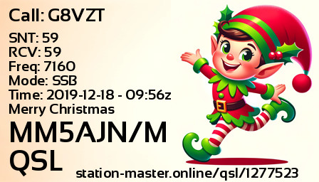 QSL Card for MM5AJN/M QSO with G8VZT