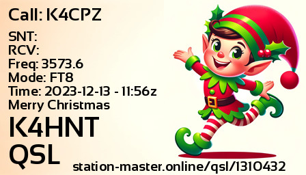 QSL Card for K4HNT QSO with K4CPZ