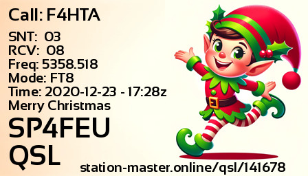 QSL Card for SP4FEU QSO with F4HTA