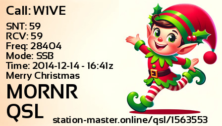 QSL Card for M0RNR QSO with W1VE