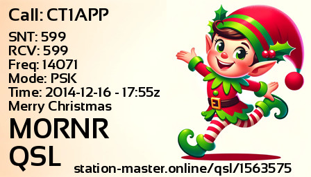 QSL Card for M0RNR QSO with CT1APP