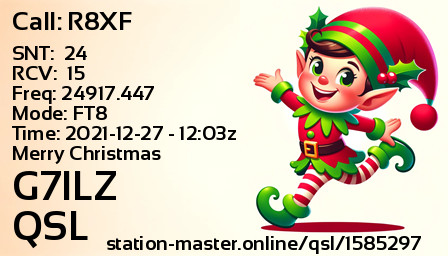 QSL Card for G7ILZ QSO with R8XF