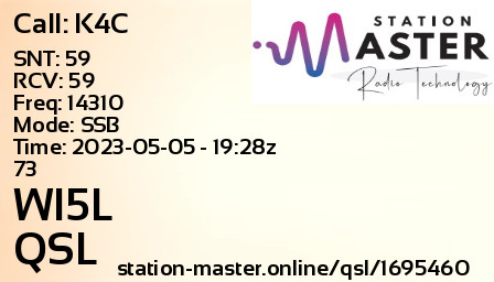 QSL Card for WI5L QSO with K4C