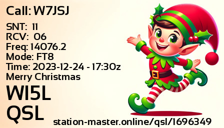 QSL Card for WI5L QSO with W7JSJ