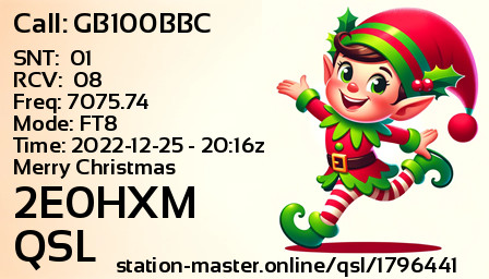 QSL Card for 2E0HXM QSO with GB100BBC