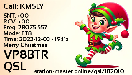QSL Card for VP8BTR QSO with KM5LY