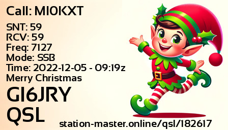 QSL Card for GI6JRY QSO with MI0KXT