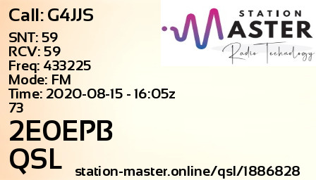 QSL Card for 2E0EPB QSO with G4JJS