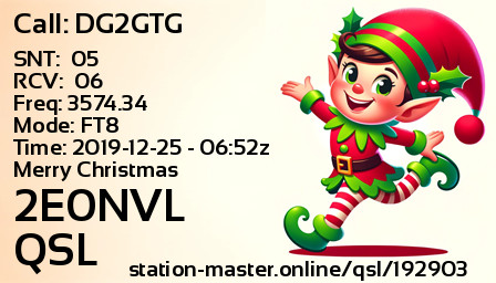 QSL Card for 2E0NVL QSO with DG2GTG