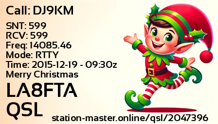 QSL Card for LA8FTA QSO with DJ9KM