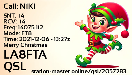 QSL Card for LA8FTA QSO with N1KI