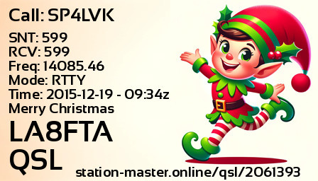 QSL Card for LA8FTA QSO with SP4LVK
