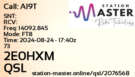 QSL Card for 2E0HXM QSO with AI9T