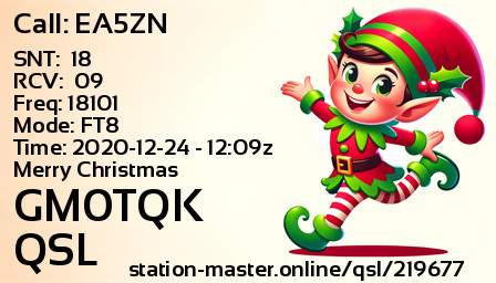 QSL Card for GM0TQK QSO with EA5ZN