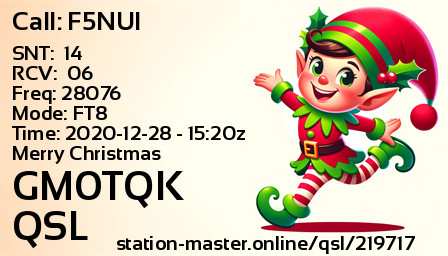 QSL Card for GM0TQK QSO with F5NUI