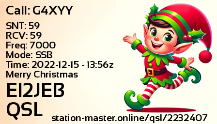 QSL Card for EI2JEB QSO with G4XYY
