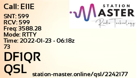 QSL Card for DF1QR QSO with EI1E
