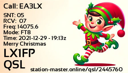 QSL Card for LX1FP QSO with EA3LX