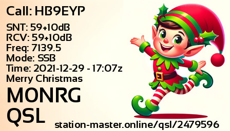 QSL Card for M0NRG QSO with HB9EYP
