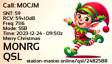 QSL Card for M0NRG QSO with M0CJM