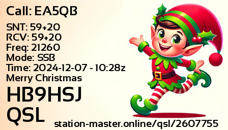 QSL Card for HB9HSJ QSO with EA5QB