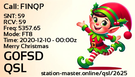 QSL Card for G0FSD QSO with F1NQP