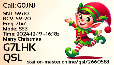 QSL Card for G7LHK QSO with G0JNJ