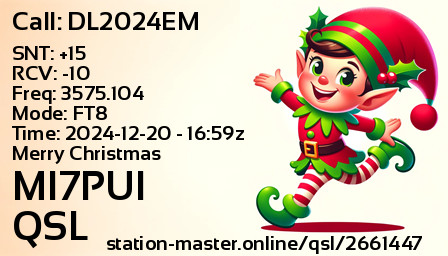 QSL Card for MI7PUI QSO with DL2024EM