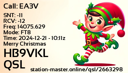 QSL Card for HB9VKL QSO with EA3V
