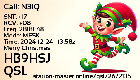 QSL Card for HB9HSJ QSO with N3IQ