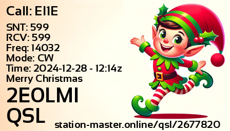 QSL Card for 2E0LMI QSO with EI1E