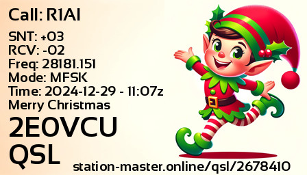 QSL Card for 2E0VCU QSO with R1AI