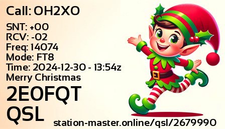 QSL Card for 2E0FQT QSO with OH2XO