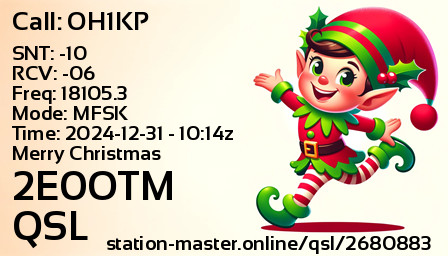 QSL Card for 2E0OTM QSO with OH1KP