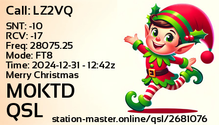 QSL Card for M0KTD QSO with LZ2VQ