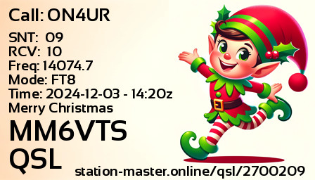 QSL Card for MM6VTS QSO with ON4UR