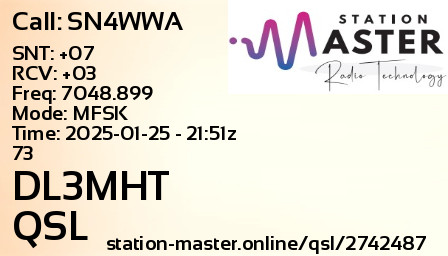 QSL Card for DL3MHT QSO with SN4WWA