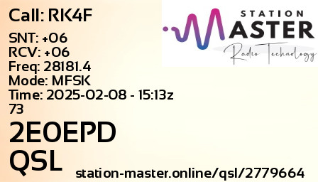 QSL Card for 2E0EPD QSO with RK4F