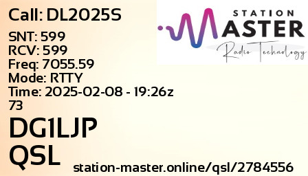 QSL Card for DG1LJP QSO with DL2025S