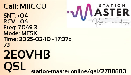 QSL Card for 2E0VHB QSO with MI1CCU