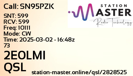 QSL Card for 2E0LMI QSO with SN95PZK