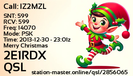 QSL Card for 2E1RDX QSO with IZ2MZL