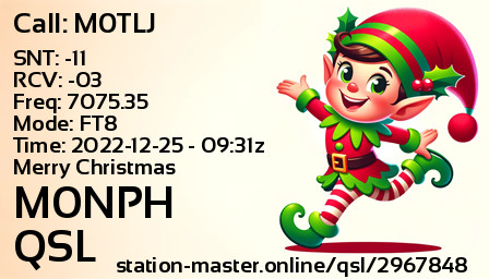 QSL Card for M0NPH QSO with M0TLJ